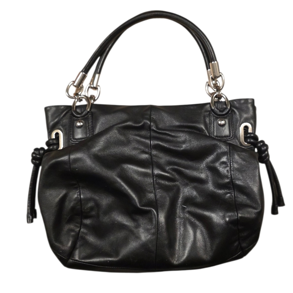 Coach Kristin Leather Satchel Black - Picture 2 of 12